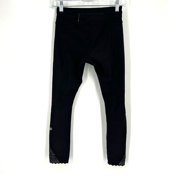 Lululemon Tight Stuff Tight II Black Size 4 Reflective Full On Luxtreme - Picture 3 of 8